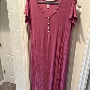 Elegant Pink Maxi Dress